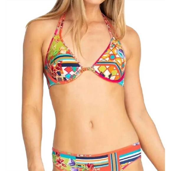 NEW JOHNNY WAS kaya bikini top in multi - Picture 1 of 3